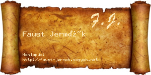 Faust Jermák névjegykártya